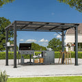 Hardtop Grill Gazebo 6'x12'with Side Shelf, Outdoor Gazebo by CoveredOutdoor