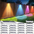 Fence Lights Solar Powered 20 Pack, 7 Fixed Colors & Color Changing Solar Fence by APILAB