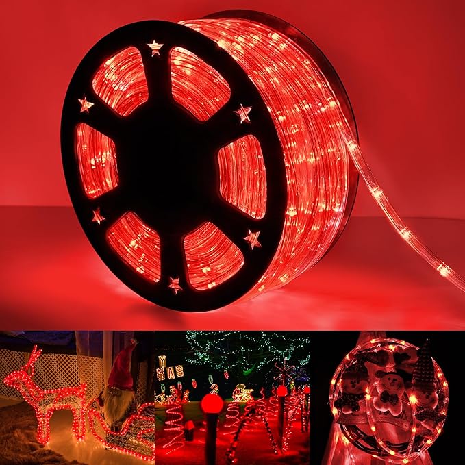 150ft LED Rope Lights Outdoor, 1080 LED Connectable and Flexible Tube Lights by Jnaurb