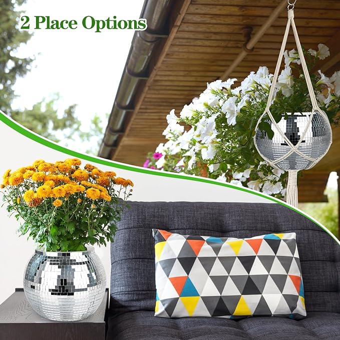 Disco Ball Planter, Disco Ball Plant Hanger - Image 4