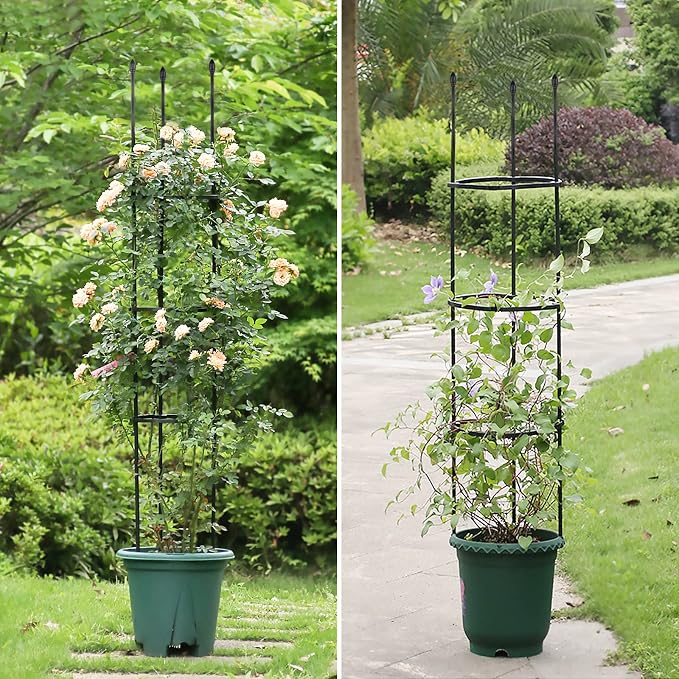 2 Pack Garden Trellis, 2 in 1 Plant Cages & Supports - Image 6