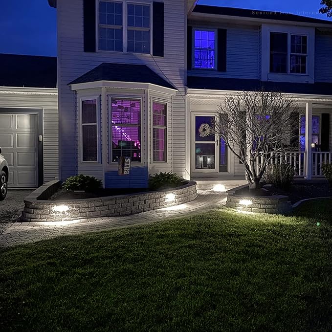 LEONLITE 8-Pack Premium Series 4 Inch 2W LED Retaining Wall Lights Swivel - Image 5