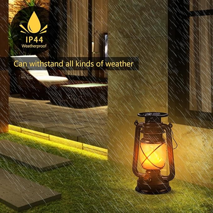 Solar Lantern Outdoor Hanging Solar Lights Dancing Flame Led Waterproof Camping - Image 3