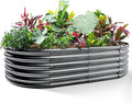 Land Guard 6x3x1.5ft Galvanized Raised Garden Bed Kit, Metal Planter Boxes by LandGuard