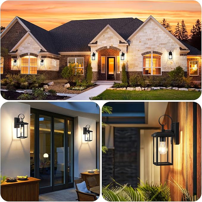 BesLowe 2-Pack Outdoor Wall Light Fixtures, Exterior Lighting Fixtures Wall - Image 5