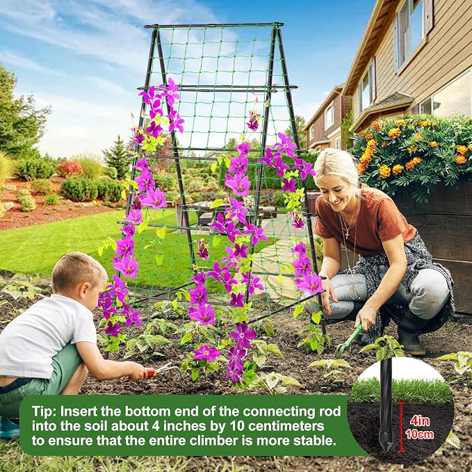 Lalahoni Garden Trellis for Climbing Plants Outdoor, 31.5x70.8 inch Metal - Image 6