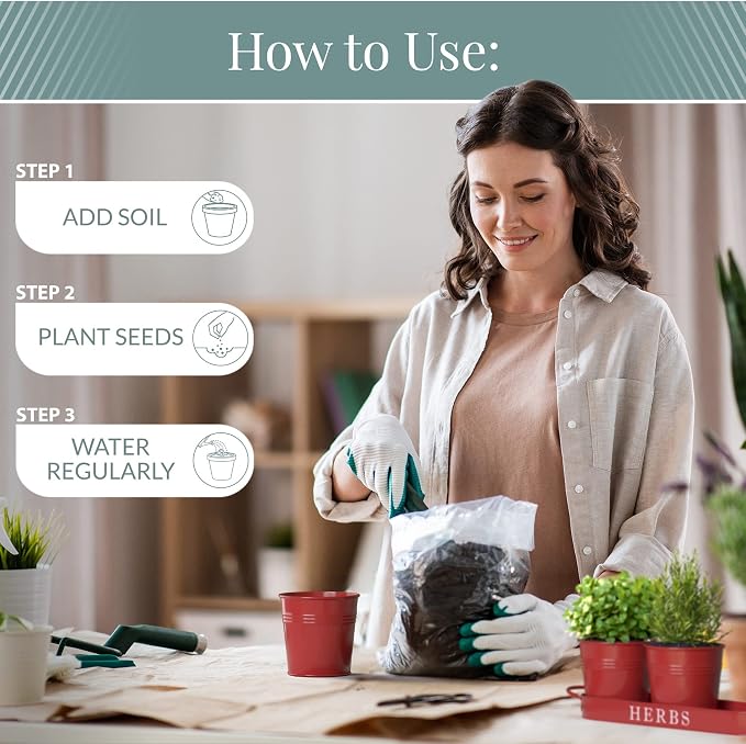 Barnyard Designs Indoor Herb Garden Planter Set - Image 8