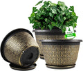 8 Inch Plant Pots, 4 Pack Flower Pot Outdoor by Nooulap