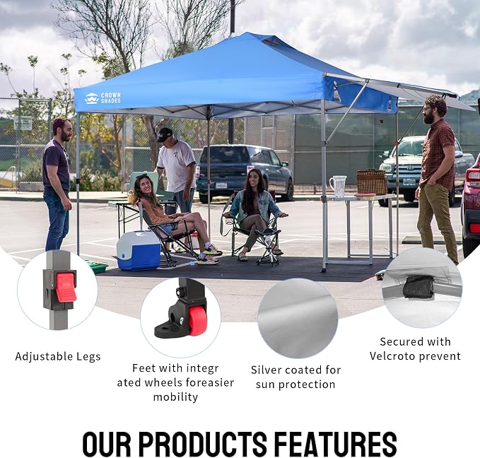CROWN SHADES 10x10 Pop up Canopy Tent, Instant Commercial Canopy - Image 4