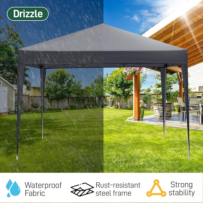 Outvita 10x10ft Ez Pop Up Outdoor Canopy Tent, Portable Commercial Instant Tent - Image 4