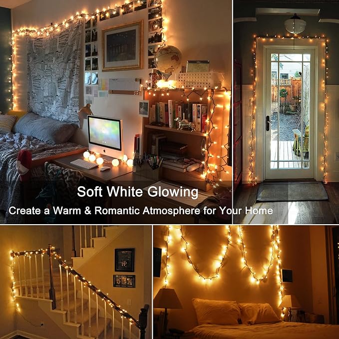 BrizLabs Clear Christmas Lights, Connectable Mini Light String, UL Certified - Image 2