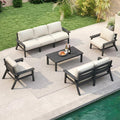 7 Piece Patio Furniture Set, HDPE Outdoor Sectional by PatioKingdom