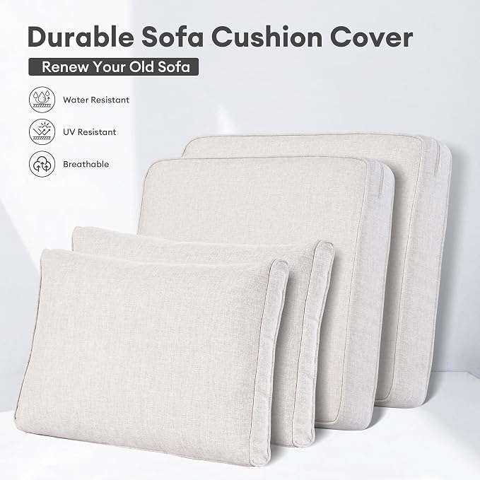 ovios Patio Cushion Covers, Waterproof Cushion Cover - Image 3