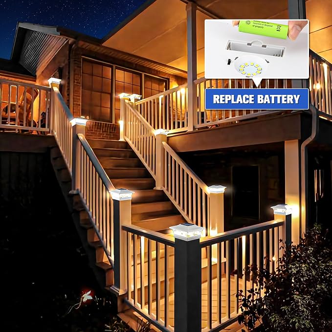 VOLISUN Solar Post Cap Lights Outdoor 4x4/6x6 Wooden/Vinyl Fence Cap Lights - Image 5
