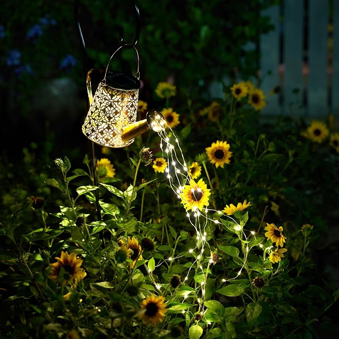Solar Watering Can Lights with Cascading Lights, Solar Lantern Light Outdoor - Image 5