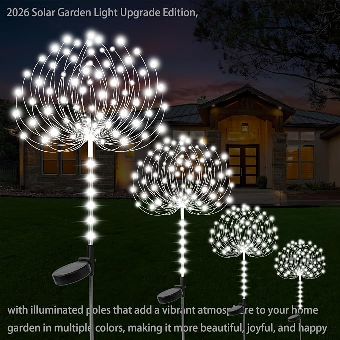 Garden Decor Solar Lights Outdoor, 155LED 8 lighting modes pole light - Image 2