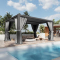 Aoxun Louvered Pergola 12' x 16' Outdoor Aluminum Pergola by Aoxun