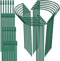 12 Pack 32 or 16 inch Adjustable Plant Support Stakes, Heavy-Duty Half Round by HiGift
