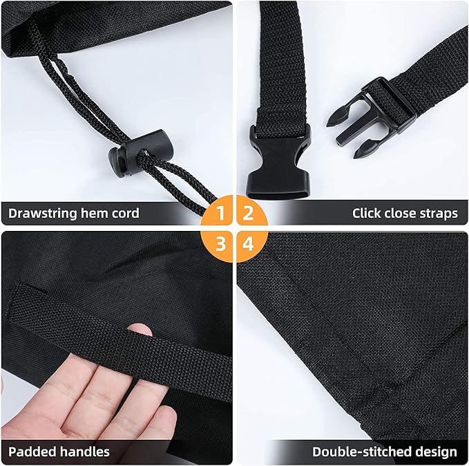 High Back Patio Chair Cover, Stackable Outdoor Covers, Durable 600D Oxford - Image 4