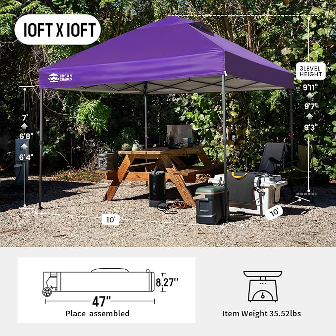 CROWN SHADES 10x10 Pop Up Canopy - Image 2