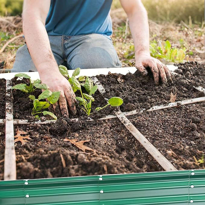 Galvanized Raised Garden Bed for Gardening, Modular Above Ground Growing - Image 2