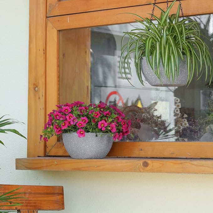 T4U Hanging Planters for Indoor Outdoor Plants 2 Pack - Image 7