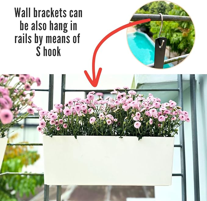 LaLaGreen Wall Hanging Planter Outdoor Wall Mounted Self Watering System Window - Image 7