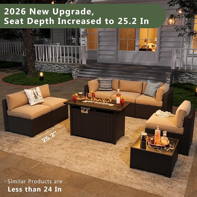 Aoxun 8 Piece Patio Furniture Set - Image 3