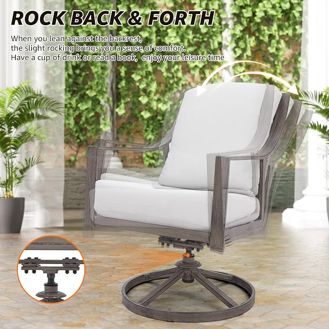 NATURAL EXPRESSIONS 7 Piece Patio Dining Table Outdoor Furniture Set - Image 5