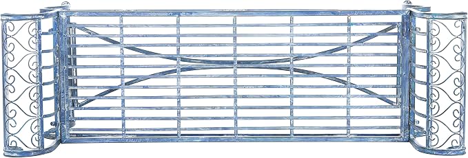 Safavieh Outdoor Collection Brielle Victorian Antique Blue Bench - Image 5