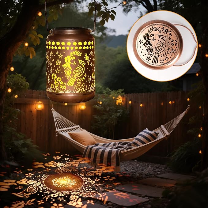 Cardinal Solar Lantern Outdoor Cardinal Decor Garden Decor Waterproof Light - Image 3