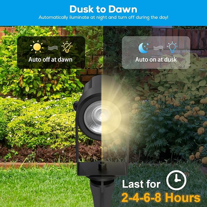 ZYAN Landscape Spotlights with Sensor, 5 Lighting Modes - Image 3