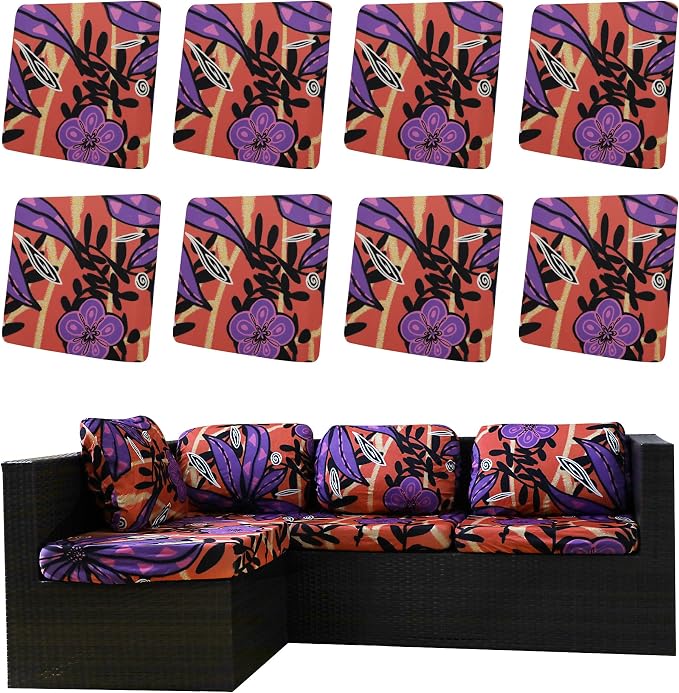 Outdoor Cushion Covers Set, Replacement by SUKAIKEQA