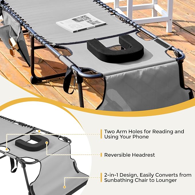 Yaheetech 26.4" Tanning Chair - Image 5