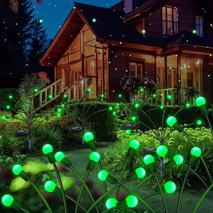 Solar Garden Lights Outdoor, 4 Pack 24LED Waterproof Solar Powered Lights by NBQQ