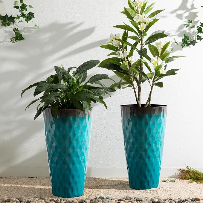 Glitzhome 23.75" H Oversized Tall Planter, - Image 7
