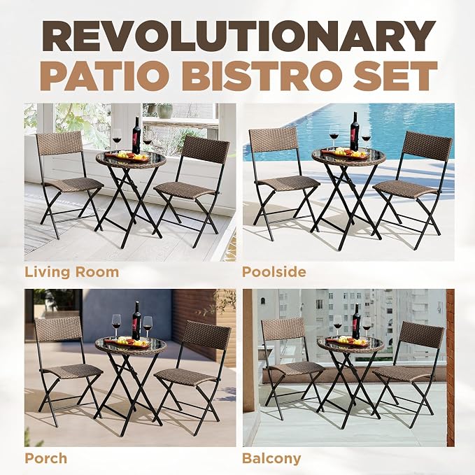 Idzo Metal Wicker Bistro Set - Image 6