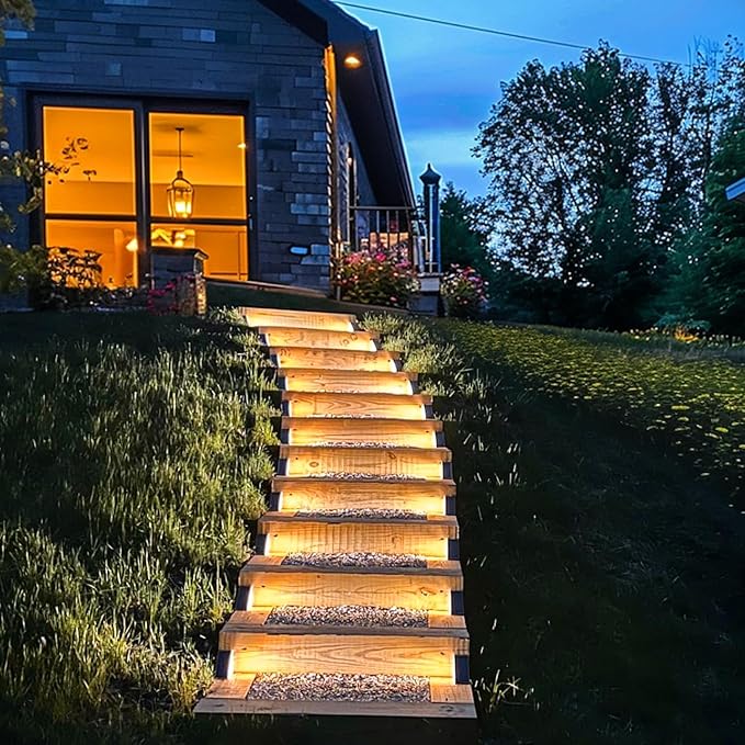 Solar Step Lights for Outside, Deck Step Lights, Outdoor Light Decor for - Image 6
