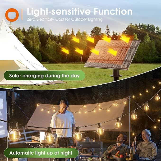 addlon 106FT Solar String Lights - Image 3