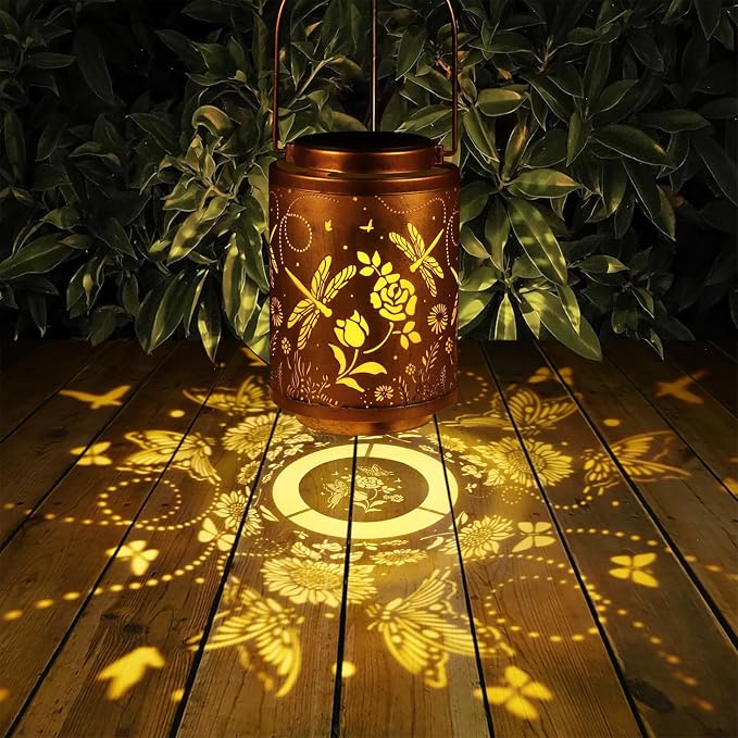 2 Pack Solar Lanterns Garden Decor Birthday Gifts - Image 3