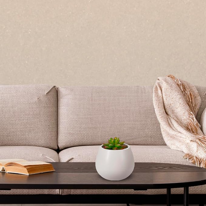 Kate Sleek Matte White Plant Pot Indoor, 5 Inch Pot - Image 3