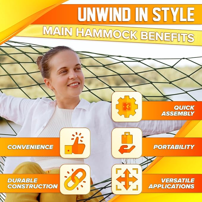 Mesh Hammock - Easy to Set Up Rope Hammocks - Image 4