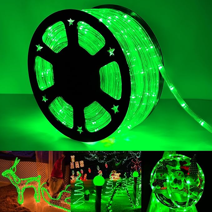 50ft LED Rope Lights Outdoor, 360 LED Connectable and Flexible Tube Lights by Jnaurb