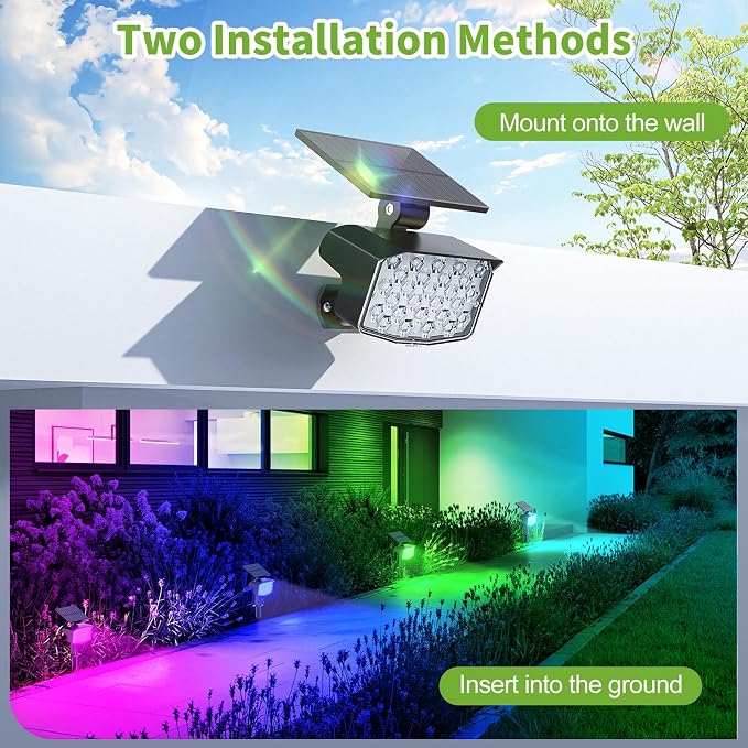 Solar Color Changing Spot Lights Outdoor, Solar Christmas Lights Outdoor - Image 5