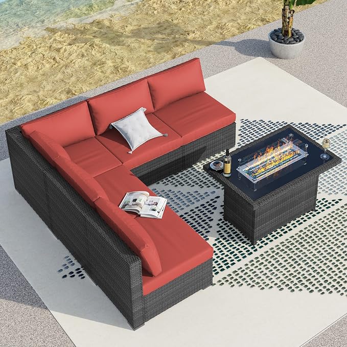 BULEXYARD 6 Pcs High Back Outdoor Patio Furniture Set by BULEXYARDFURNITURE