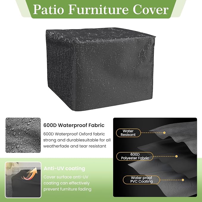 Amopatio Wicker Outdoor Sofa Single Armrest Chair 2 Pack, High Back Waterproof - Image 7
