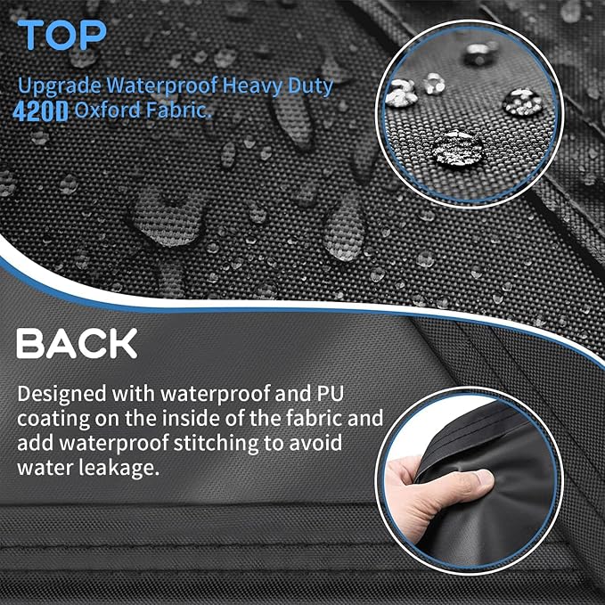 SIRUITON Outdoor Chaise Lounge Cover, Heavy Duty Waterproof & UV Resistant - Image 4