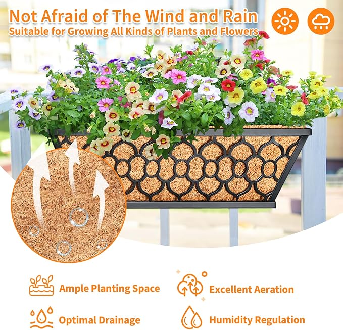 Riare 2 Pack 16 Inch Window Boxes Planters - Image 6