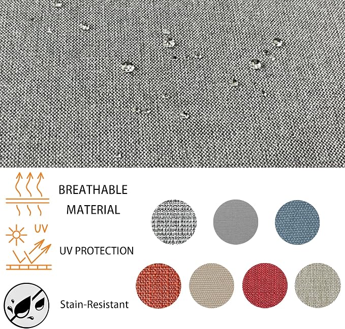 Goodgoods 24 x 24 inch Outdoor Patio Deep Seat Cushions Set of 2, - Image 5