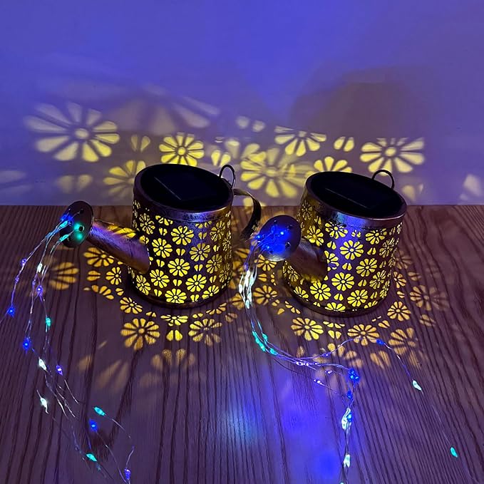 Solar Watering Can Lights Outdoor, IP65 Waterproof Garden Decor Solar Garden - Image 6